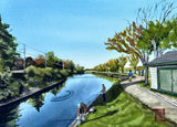 A Calm Afternoon Along the Richelieu River – Original Watercolour Painting
